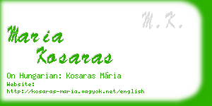 maria kosaras business card